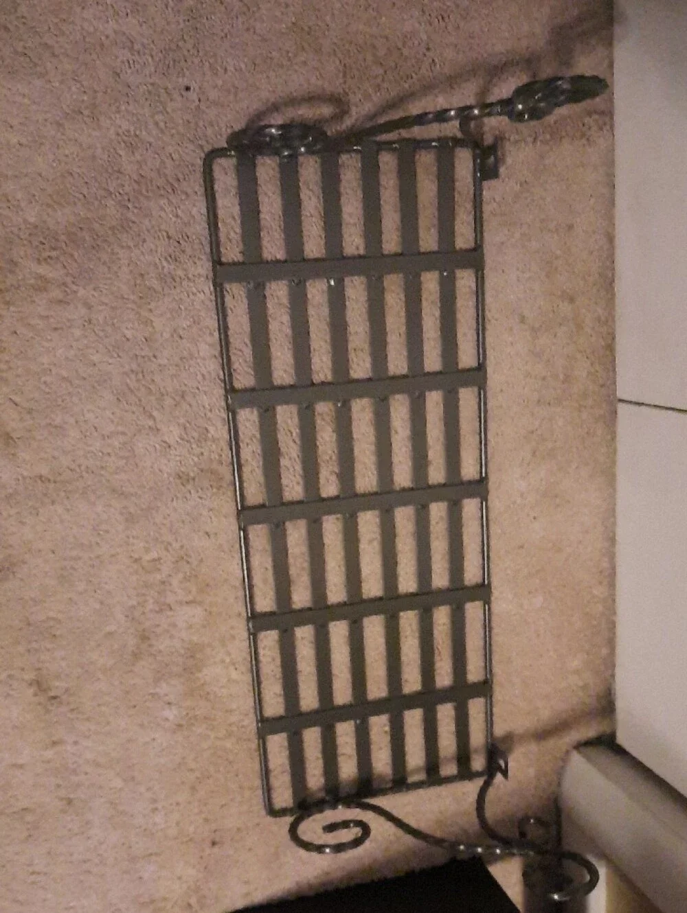 Wrought Iron Decorative Vertical Wine Rack in Black